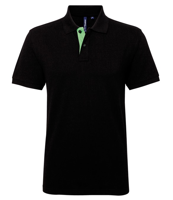 Men's classic fit contrast polo