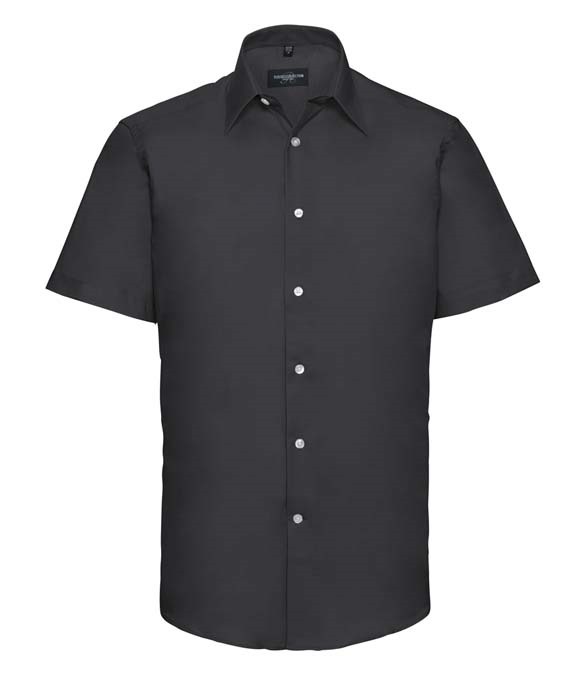 Russell Collection Short Sleeve Tailored Oxford Shirt