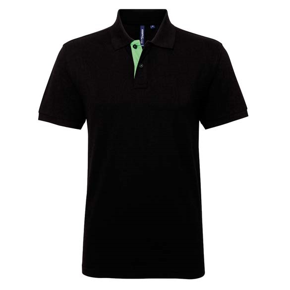 Men&#39;s classic fit contrast polo