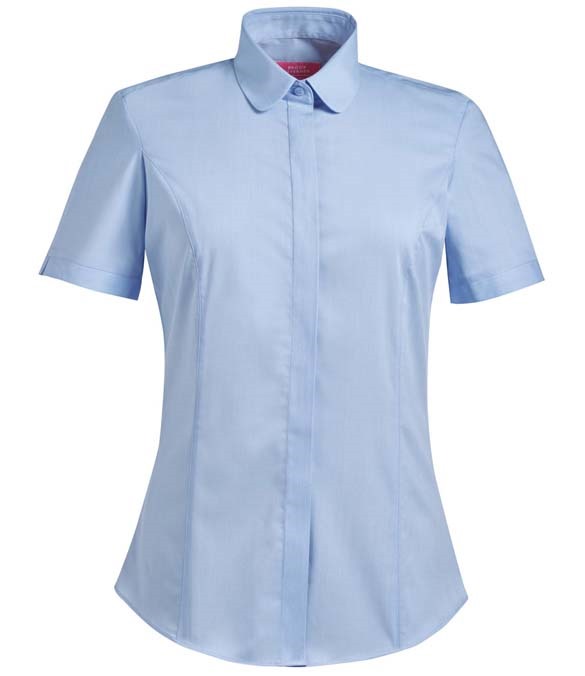 Brook Taverner Ladies Soave Short Sleeve Poplin Shirt