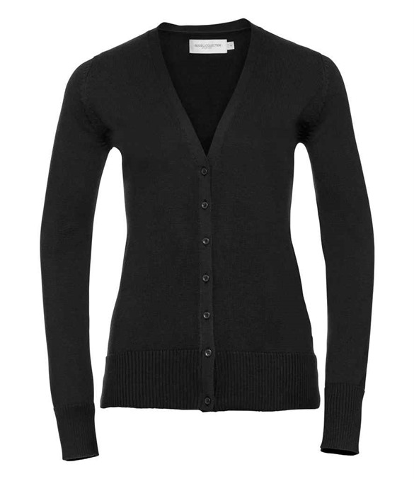 Russell Athletic Collection Ladies Cotton Acrylic V Neck Cardigan