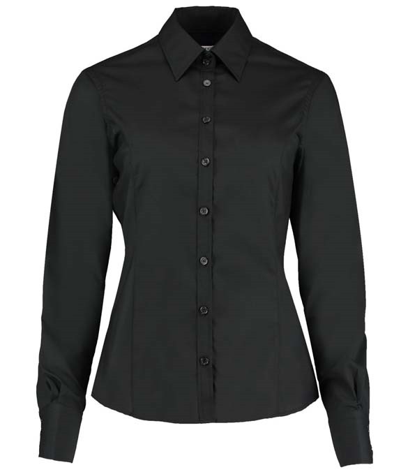 Kustom Kit Ladies Long Sleeve Tailored Business Shirt