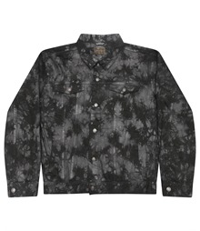 Tie-dye denim jacket