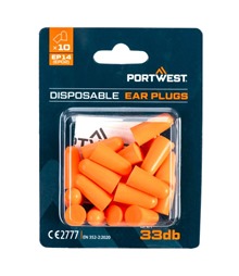 PU Foam Ear Plugs Blister Pack (10 Pairs)