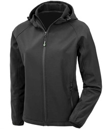 Result Recycled Ladies Three Layer Printable Hooded Soft Shell Jacket