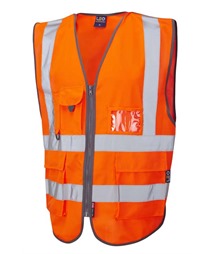LEO WORKWEAR BARNSTAPLE ISO 20471 Cl 2 Superior Railway Waistcoat