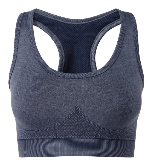 TriDri&#174; seamless &#39;3D fit&#39; multi-sport denim look bra