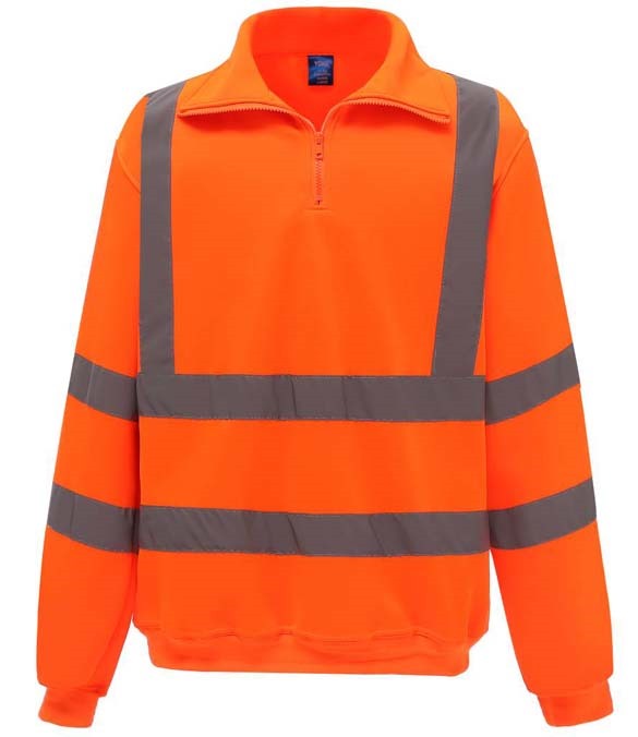 Yoko Hi-Vis Zip Neck Sweatshirt