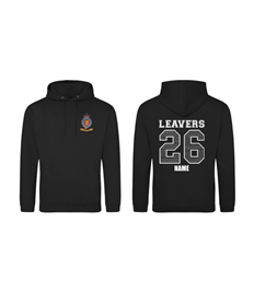King's Academy, Ringmer - Deep Black Colour Leaver's Hoodie (with option to personalise)