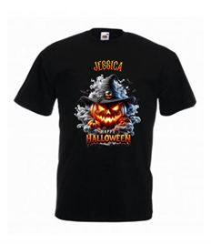 Personalised Smiling Pumpkin Adult T Shirt 