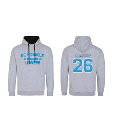 Varsity Hoodie - The Multi-Coloured One! Heather Grey & Black