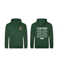 King's Academy, Ringmer - Bottle Green Colour Leaver's Hoodie (with option to personalise)