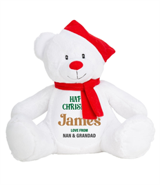 Mumbles Christmas Zippie Bear (with option to personalise)